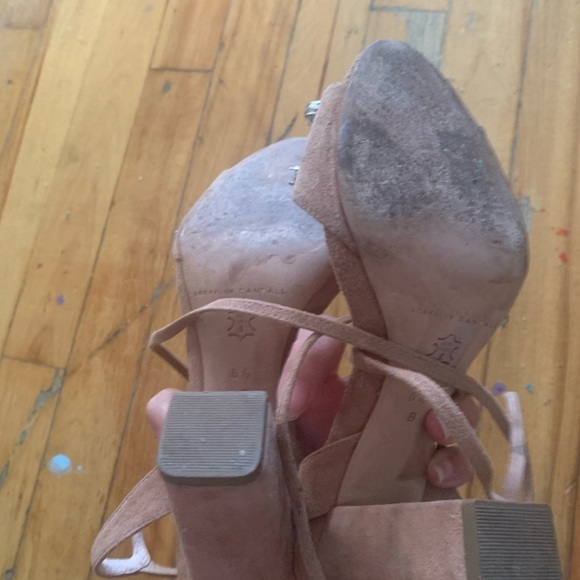 Loeffler Randall Suede Block Heel Sandals - Picture 6 of 7